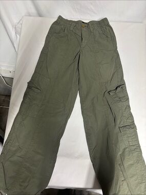 BDG Urban Outfitters Y2K Cargo Pants Olive Green Wide Leg XS 100% Cotton